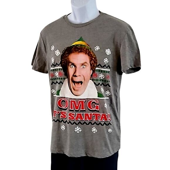 Elf" OMG It's Santa!  Men's Graphic Tee – Size Medium - Picture 2 of 5